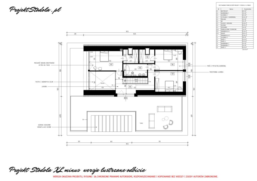 dom z zadaszonym tarasem