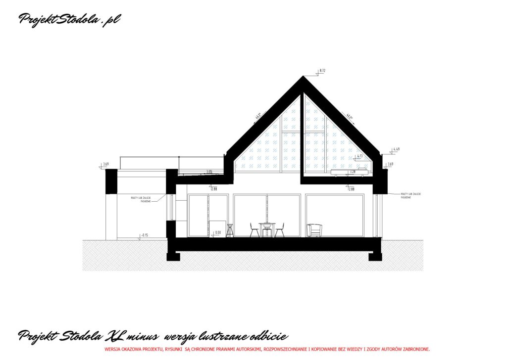 dom z zadaszonym tarasem