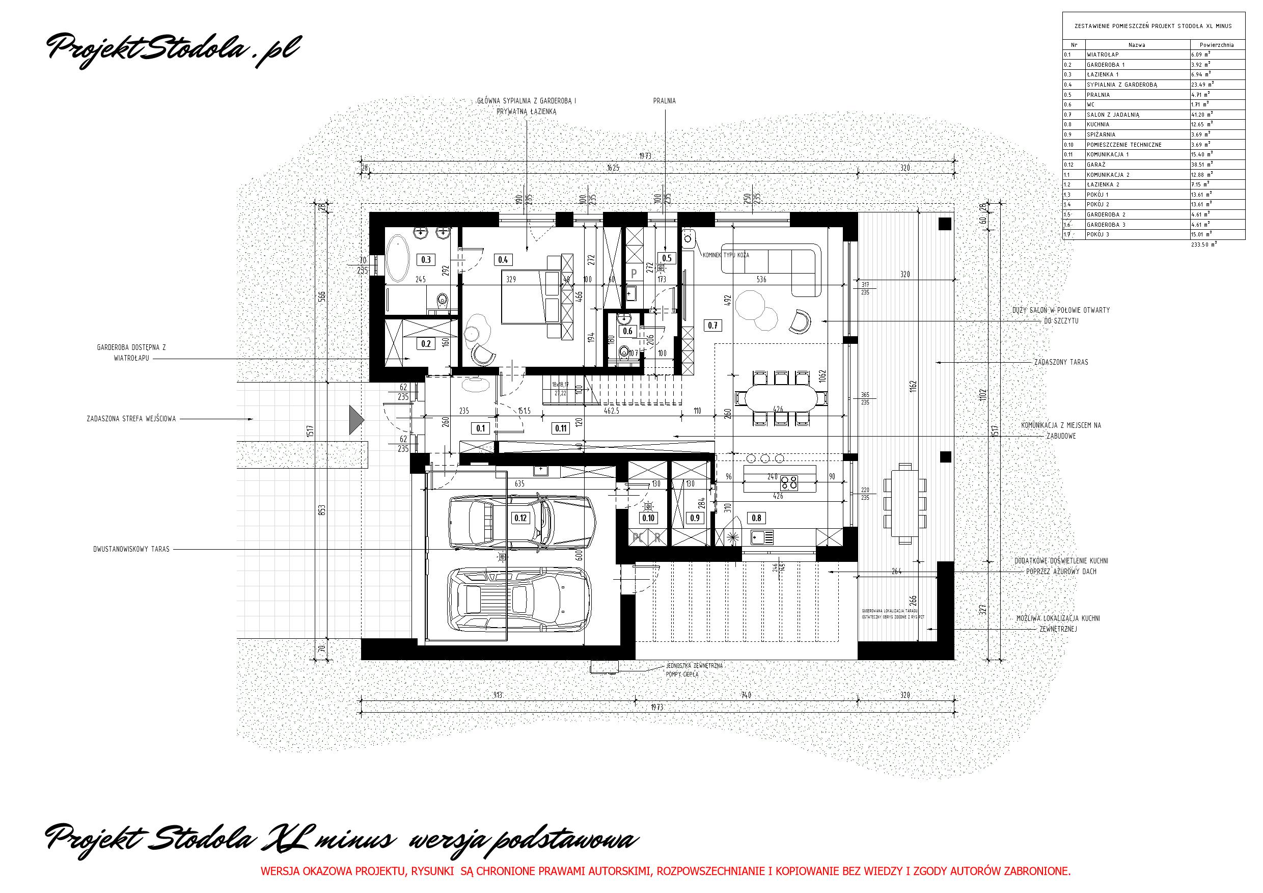 PROJEKT STODOŁA XL- WERSJA PODSTAWOWA PARTER