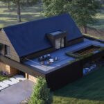 Projekt Stodoła XL Minus Aksonometria Front