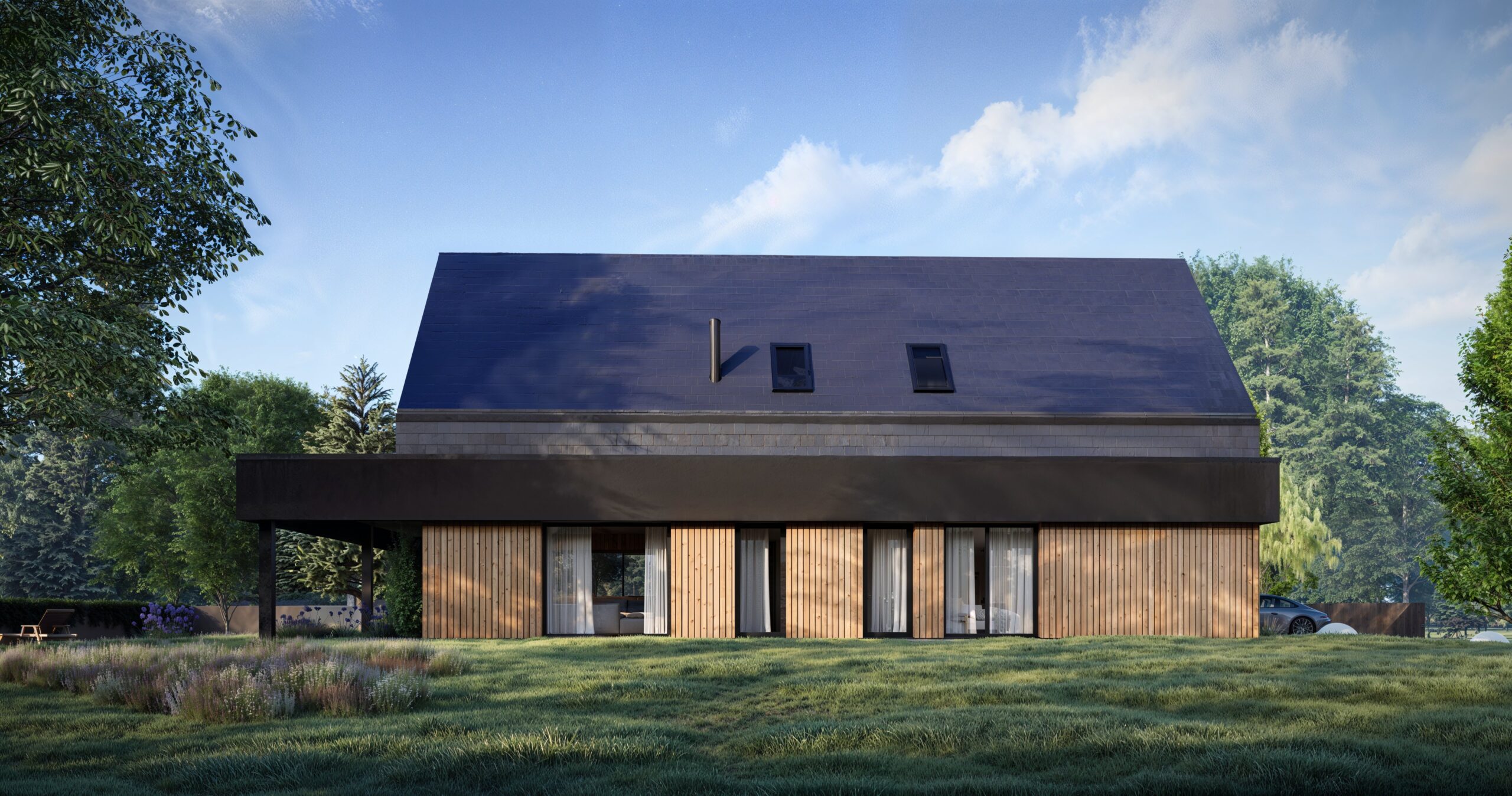 Projekt Stodoła XL Minus Perspektywa boczna