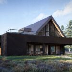 Projekt Stodoła XL Minus Perspektywa ogrodowa