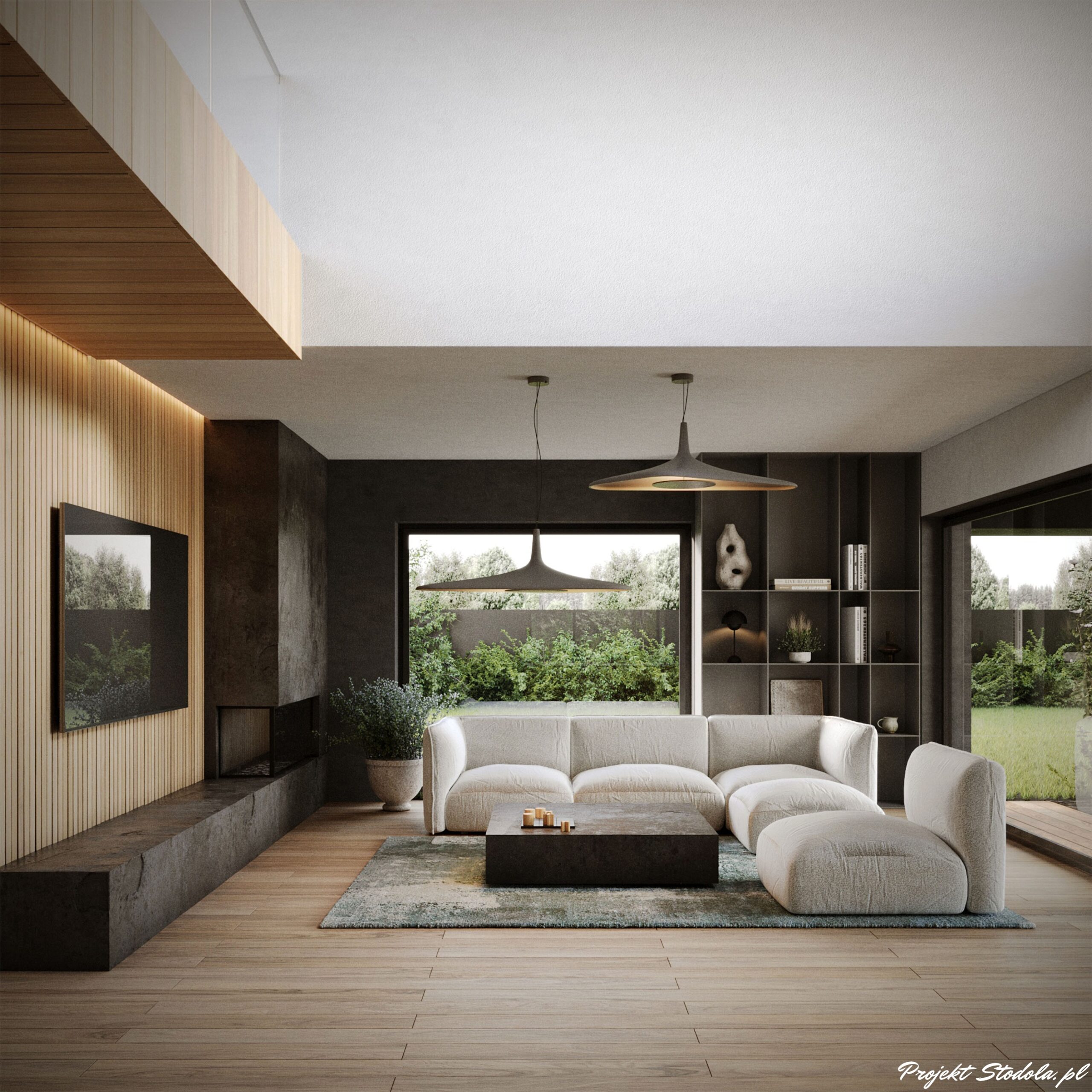 Projekt stodola XL MINUS salon wersja podstawowa