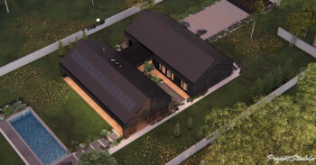 Stodoła H widok z lotu ptaka