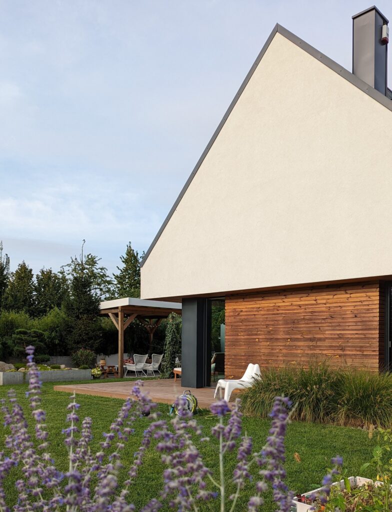 Projekt Stodoła M, widok na ogród