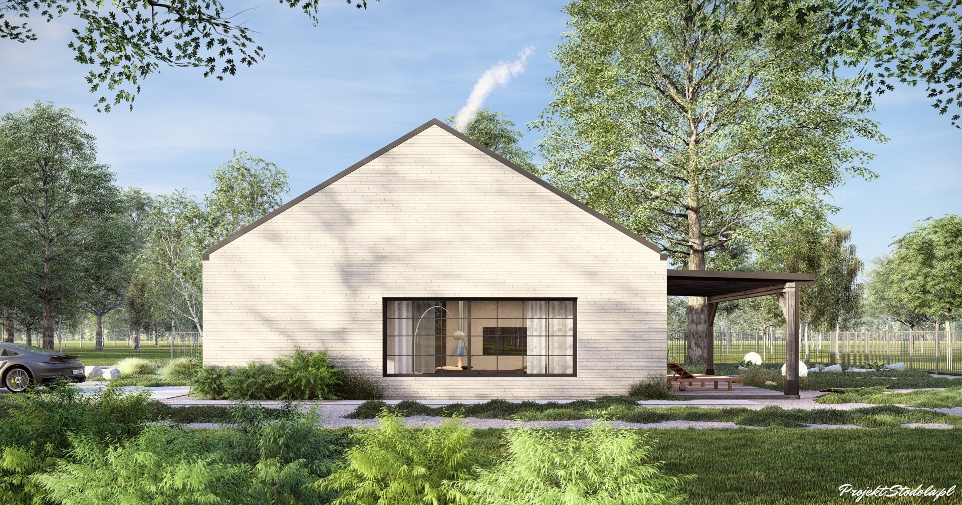 Projekt Stodoła Wood Econo_wersja podstawowa_elewacja boczna 1