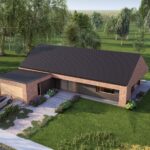 Projekt Stodoła Wood Premium_wersja podstawowa_aksonometria frontowa