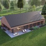 Projekt Stodoła Wood Premium_wersja podstawowa_aksonometria ogrodowa