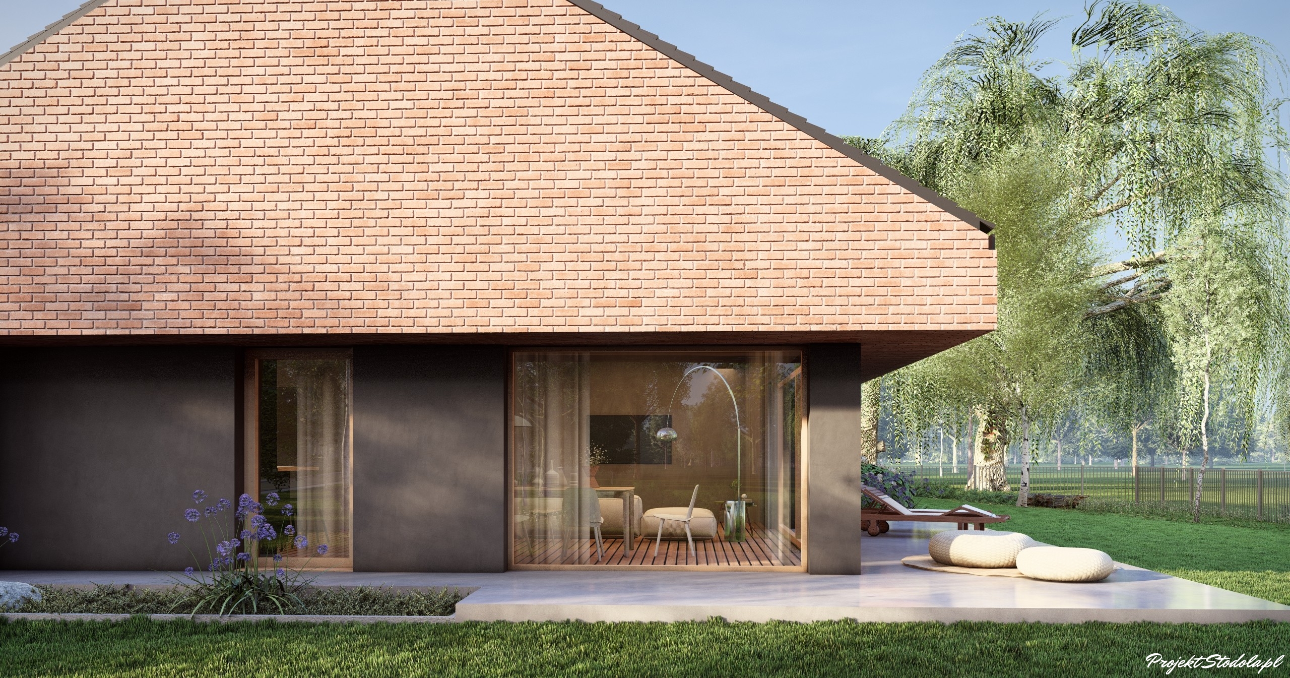 Projekt Stodoła Wood Premium_wersja podstawowa_detal elewacji bocznej 1