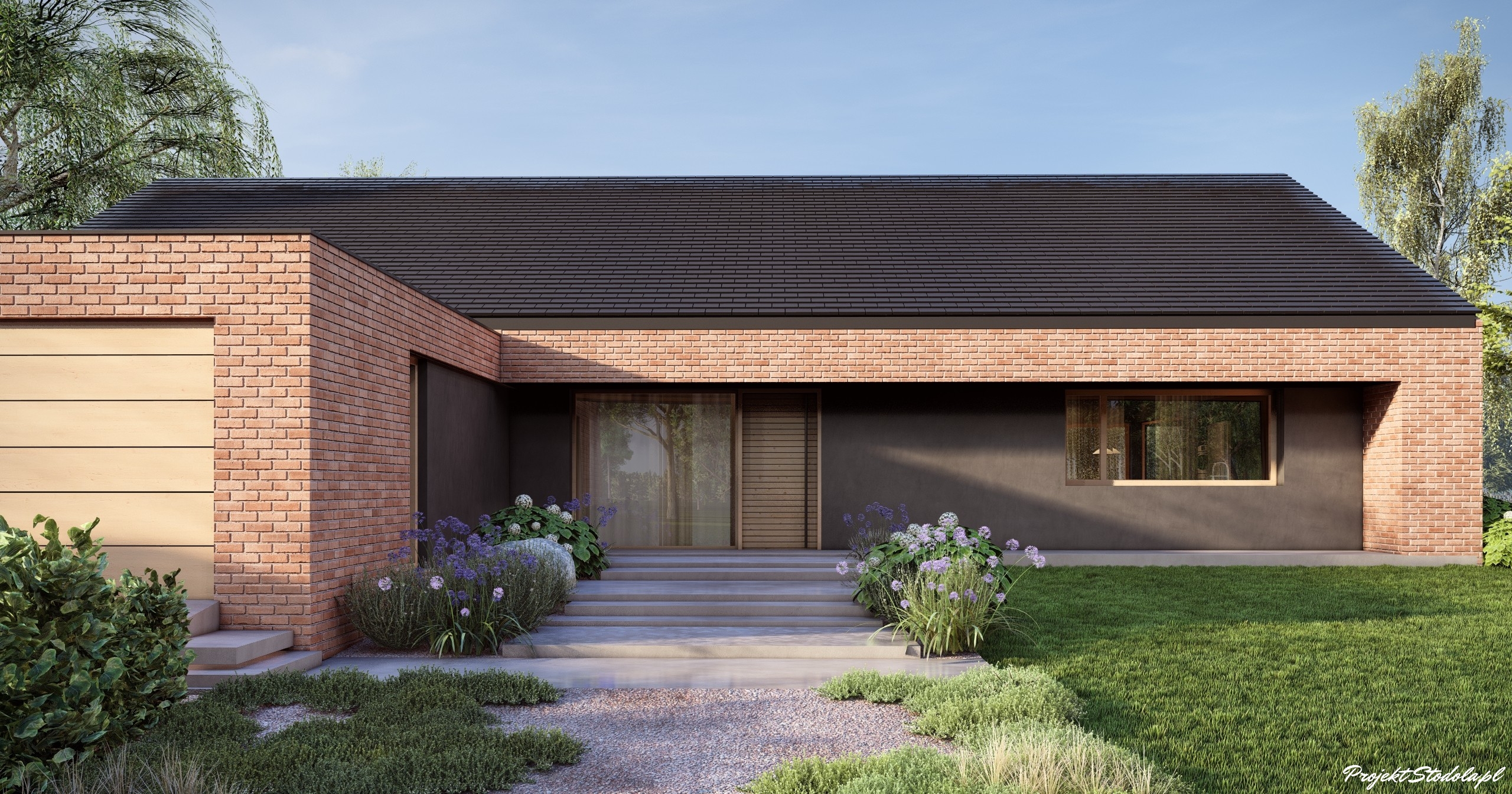 Projekt Stodoła Wood Premium_wersja podstawowa_detal elewacji frontowej
