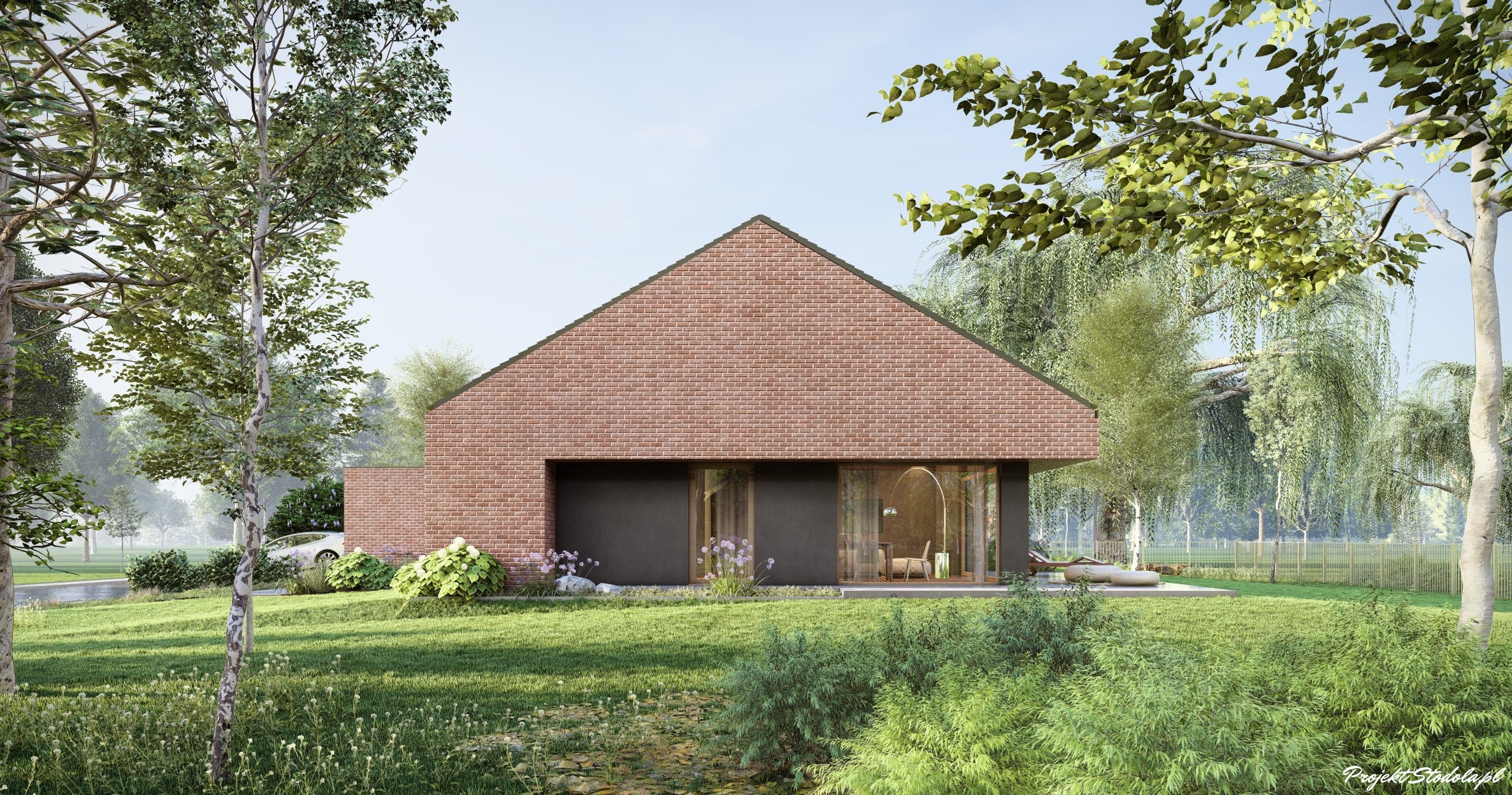 Projekt Stodoła Wood Premium_wersja podstawowa_elewacja boczna 1