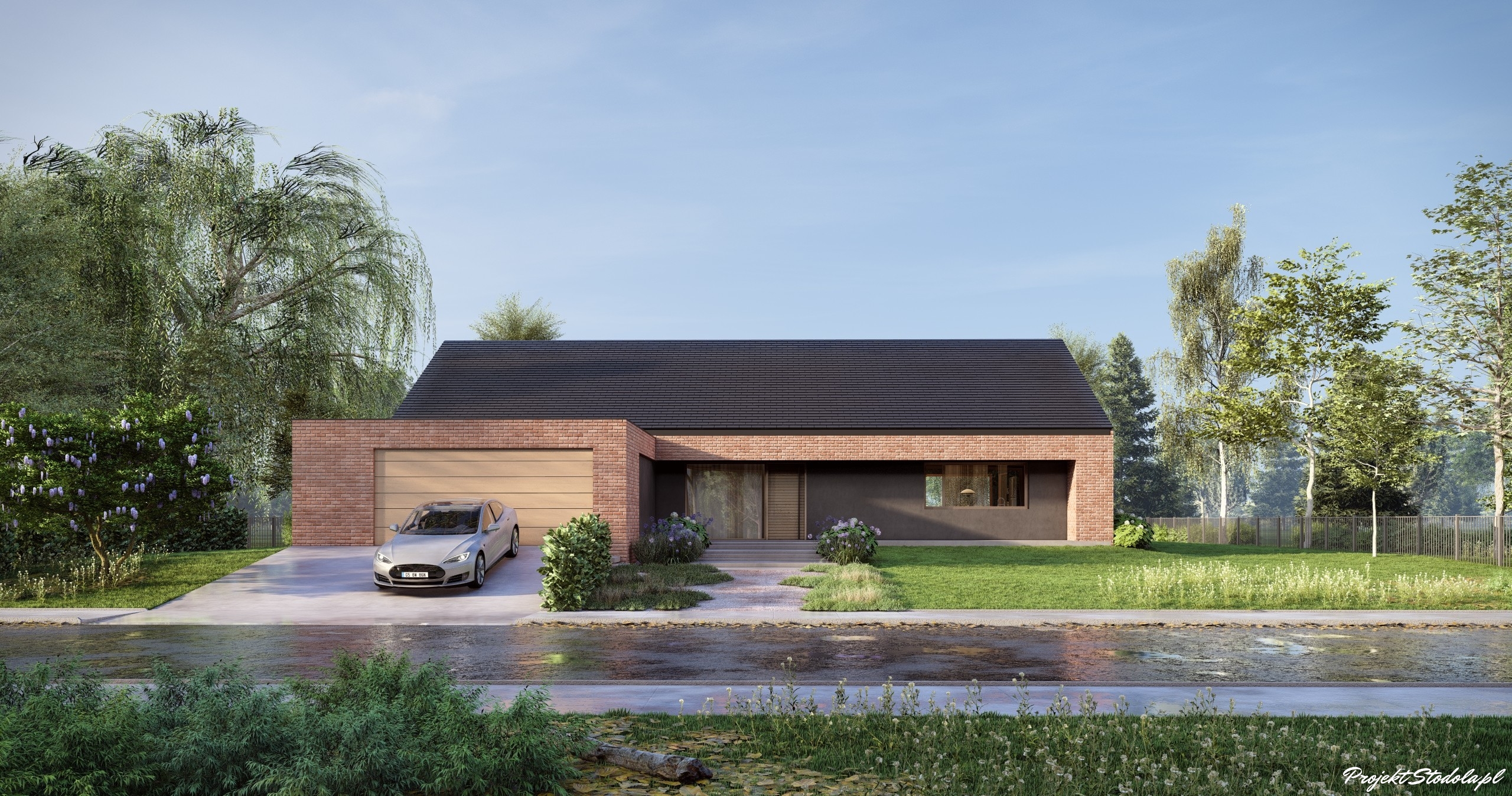 Projekt Stodoła Wood Premium_wersja podstawowa_elewacja frontowa